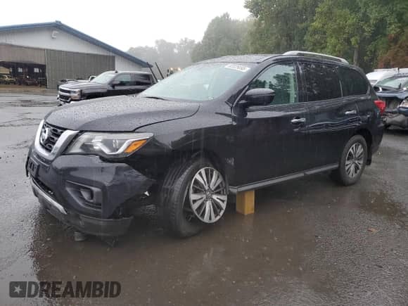 2017 Nissan Pathfinder SL z VIN 5N1DR2MM6HC660372, wystawiony jako Copart lot #82025695 z przebiegiem 111 363 mil mil oraz Szkoda całkowita • Salvage title. Historia ofert i sprzedaży dostępna na DreamBid. Obrazek 1.