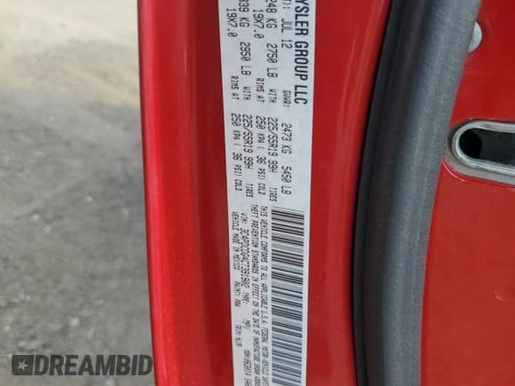 2012 Dodge Journey Crew с VIN 3C4PDCDG4CT391902, выставлен на аукционе Copart как лот 81317405 с пробегом 156 136 миль миль и Чистый • Clean title. История ставок и продаж доступна на DreamBid. Изображение 13.