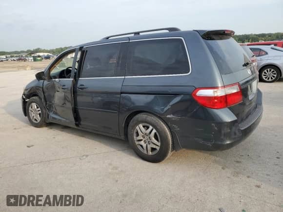 2005 Honda Odyssey EX с VIN 5FNRL38495B024362, выставлен на аукционе Copart как лот 80073415 с пробегом 217 177 миль миль и Списание • Salvage title. История ставок и продаж доступна на DreamBid. Изображение 2.