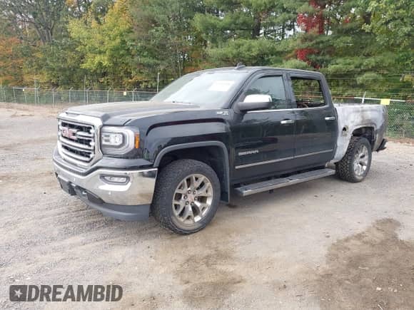 2018 GMC Sierra 1500 SLT with VIN 3GTU2NEC2JG410615, listed as a IAAI auction lot 43456288 with 106,826 mi miles and . Bid and sale history available at DreamBid. Image 2.