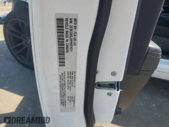 2023 Dodge Charger Scat Pack с VIN 2C3CDXGJ3PH631571, выставлен на аукционе Copart как лот 70278955 с пробегом 27 755 миль миль и Списание • Salvage title. История ставок и продаж доступна на DreamBid. Изображение 12.