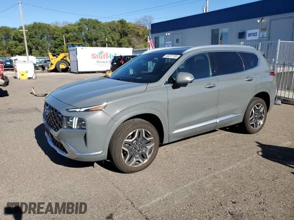2021 Hyundai Santa Fe Calligraphy с VIN 5NMS5DAL9MH317386, выставлен на аукционе Copart как лот 86237765 с пробегом 73 250 миль миль и Списание • Salvage title. История ставок и продаж доступна на DreamBid. Изображение 1.