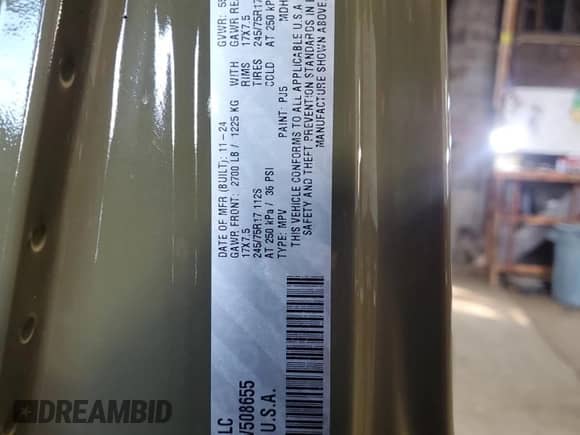 2025 Jeep Wrangler Sport S с VIN 1C4PJXDN9SW508655, выставлен на аукционе Copart как лот 68510375 с пробегом 4 604 миль миль и Списание • Salvage title. История ставок и продаж доступна на DreamBid. Изображение 13.