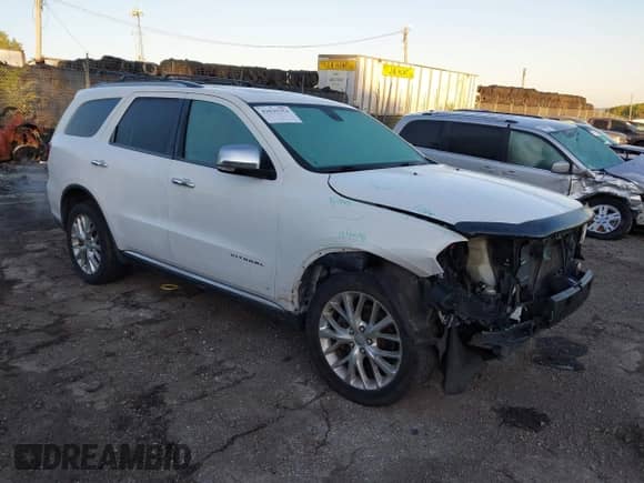 2015 Dodge Durango Citadel with VIN 1C4SDJET0FC708178, listed as a IAAI auction lot 43039354 with 177,219 mi miles and . Bid and sale history available at DreamBid. Image 1.
