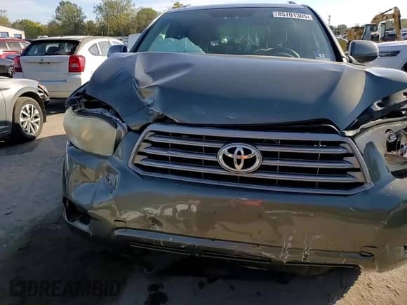 2008 Toyota Highlander with VIN JTEES41A982095006, listed as a Copart auction lot 85701305 with Not provided miles and Salvage title. Bid and sale history available at DreamBid. Image 14.