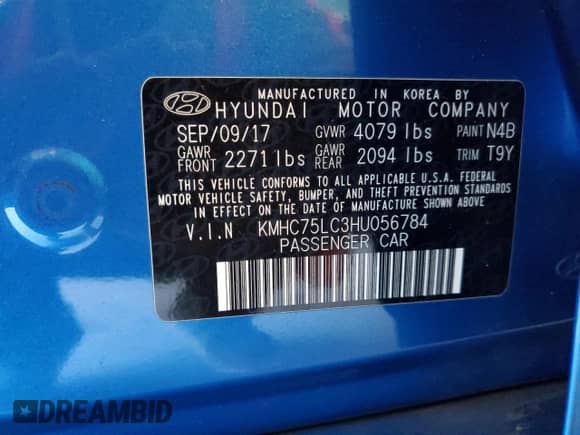 2017 Hyundai Ioniq SEL с VIN KMHC75LC3HU056784, выставлен на аукционе Copart как лот 80296515 с пробегом 309 214 миль миль и Чистый • Clean title. История ставок и продаж доступна на DreamBid. Изображение 12.