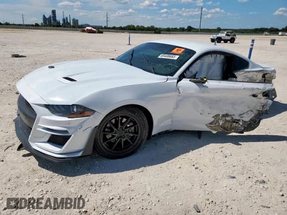 2019 Ford Mustang EcoBoost z VIN 1FA6P8TH2K5192524, wystawiony jako Copart lot #69408665 z przebiegiem 83 585 mil mil oraz Szkoda całkowita • Salvage title. Historia ofert i sprzedaży dostępna na DreamBid. Obrazek 1.