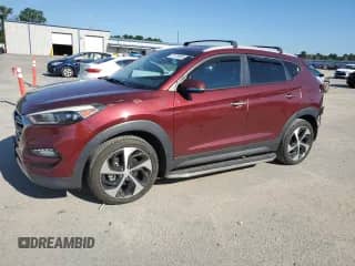 2016 Hyundai Tucson Sport with VIN KM8J33A27GU196580, listed as a Copart auction lot 70176585 with 41,612 mi miles and Salvage title. Bid and sale history available at DreamBid. Image 1.