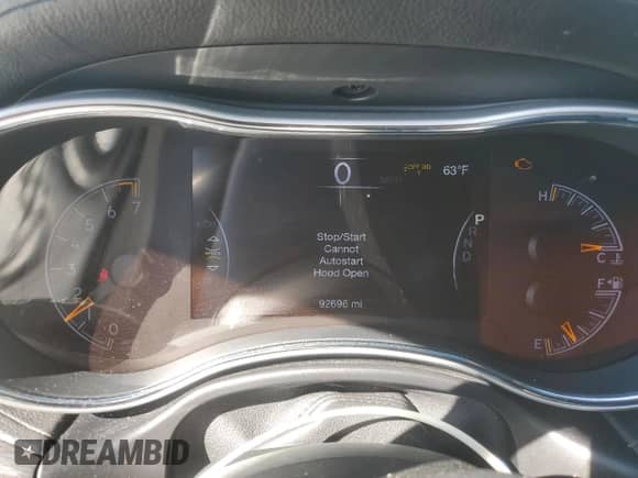 2016 Jeep Grand Cherokee Overland with VIN 1C4RJFCG0GC443824, listed as a Copart auction lot 82598385 with 92,696 mi miles and Salvage title. Bid and sale history available at DreamBid. Image 9.