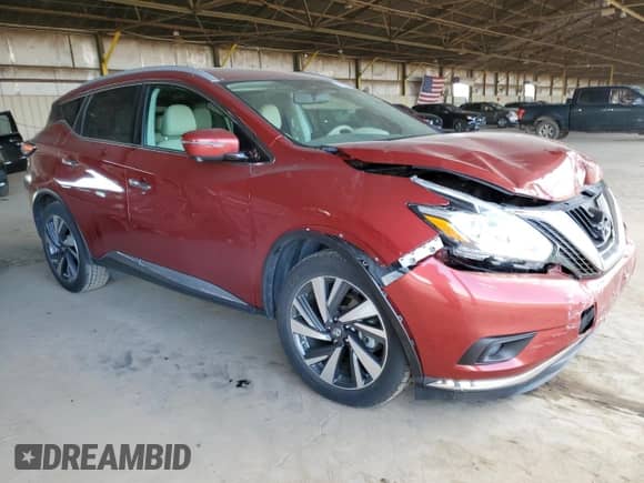 2017 Nissan Murano S with VIN 5N1AZ2MH9HN181986, listed as a Copart auction lot 85515835 with 53,887 mi miles and Salvage title. Bid and sale history available at DreamBid. Image 4.