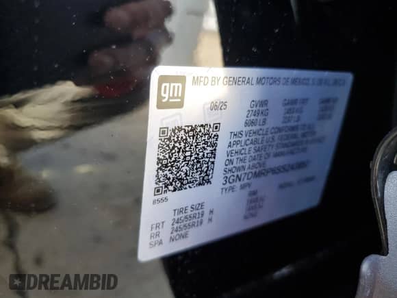 2025 Chevrolet Equinox EV LT1 w/PCY с VIN 3GN7DMRP6SS243857, выставлен на аукционе Copart как лот 72097855 с пробегом 583 миль миль и Списание • Salvage title. История ставок и продаж доступна на DreamBid. Изображение 13.