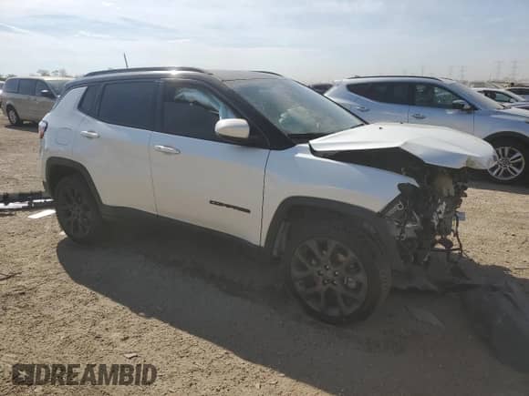 2020 Jeep Compass Limited with VIN 3C4NJDCB4LT157822, listed as a Copart auction lot 84813165 with Not provided miles and Salvage title. Bid and sale history available at DreamBid. Image 4.