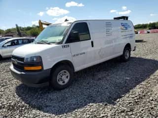 2018 Chevrolet Express Cargo z VIN 1GCWGBFP7J1261093, wystawiony jako Copart lot #71934945 z przebiegiem 164 936 mil mil oraz Szkoda całkowita • Salvage title. Historia ofert i sprzedaży dostępna na DreamBid. Obrazek 1.