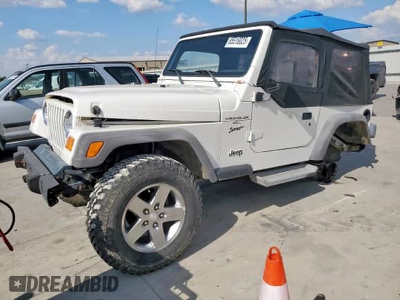 2001 Jeep Wrangler Sport с VIN 1J4FA49S01P305620, выставлен на аукционе Copart как лот 85516025 с пробегом Не указан миль и Списание • Salvage title. История ставок и продаж доступна на DreamBid. Изображение 1.