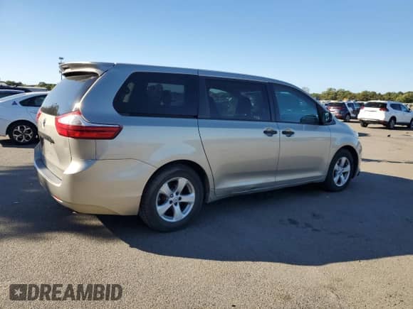 2016 Toyota Sienna L with VIN 5TDZK3DC4GS731495, listed as a Copart auction lot 85190785 with 57,175 mi miles and Clean title. Bid and sale history available at DreamBid. Image 3.