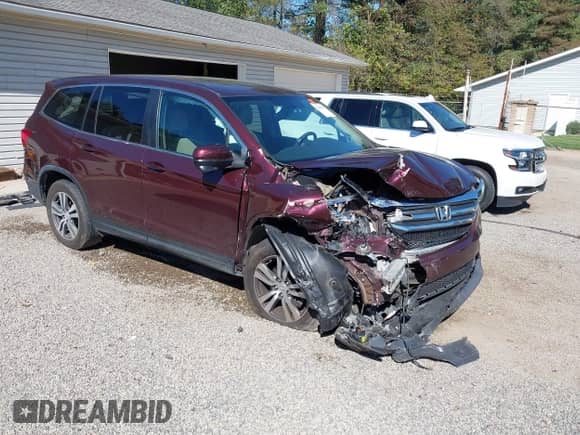 2016 Honda Pilot EX-L z VIN 5FNYF6H51GB037042, wystawiony jako IAAI lot #43400297 z przebiegiem 181 338 mil mil oraz . Historia ofert i sprzedaży dostępna na DreamBid. Obrazek 1.