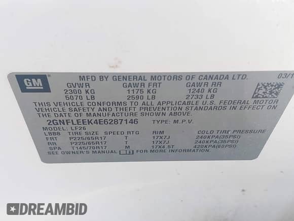 2014 Chevrolet Equinox LS с VIN 2GNFLEEK4E6287146, выставлен на аукционе IAAI как лот 43480372 с пробегом 178 707 миль миль и . История ставок и продаж доступна на DreamBid. Изображение 9.