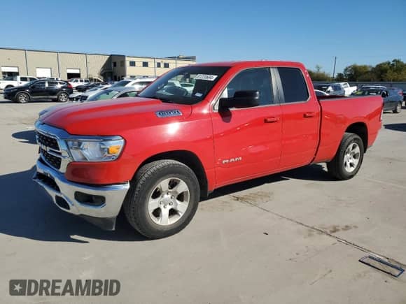 2022 Ram 1500 Lone Star с VIN 1C6RREBG2NN272894, выставлен на аукционе Copart как лот 81220694 с пробегом 46 937 миль миль и Списание • Salvage title. История ставок и продаж доступна на DreamBid. Изображение 1.