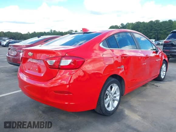 2019 Chevrolet Cruze LT with VIN 1G1BE5SM1K7114602, listed as a IAAI auction lot 43213328 with 164,849 mi miles and . Bid and sale history available at DreamBid. Image 4.