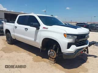 2023 Chevrolet Silverado 1500 LT Trail Boss z VIN 3GCPDFEK7PG119654, wystawiony jako IAAI lot #42371761 z przebiegiem 42 823 mil mil oraz . Historia ofert i sprzedaży dostępna na DreamBid. Obrazek 1.