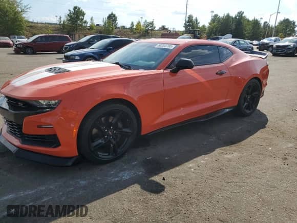 2019 Chevrolet Camaro 1SS z VIN 1G1FE1R78K0112266, wystawiony jako Copart lot #80203765 z przebiegiem 49 361 mil mil oraz Szkoda całkowita • Salvage title. Historia ofert i sprzedaży dostępna na DreamBid. Obrazek 1.