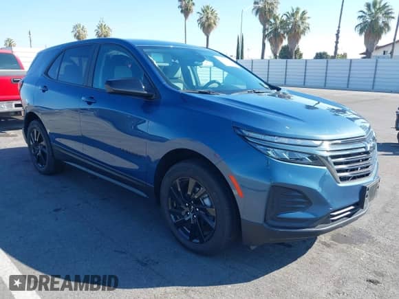 2024 Chevrolet Equinox LS with VIN 3GNAXHEG0RL162335, listed as a IAAI auction lot 43152971 with 23,225 mi miles and . Bid and sale history available at DreamBid. Image 1.