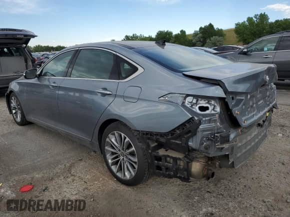 2015 Hyundai Genesis 3.8L with VIN KMHGN4JE5FU070429, listed as a Copart auction lot 63595835 with 43,021 mi miles and Salvage title. Bid and sale history available at DreamBid. Image 2.