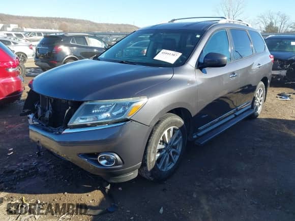 2014 Nissan Pathfinder Platinum Hybrid with VIN 5N1CR2MN5EC658290, listed as a IAAI auction lot 41041387 with 102,243 mi miles and . Bid and sale history available at DreamBid. Image 19.