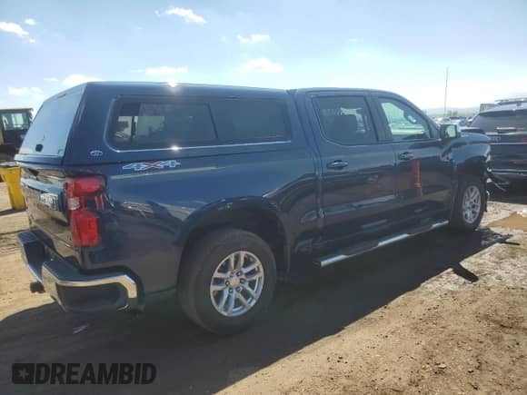 2022 Chevrolet Silverado 1500 LT with VIN 1GCPYJEK1NZ217521, listed as a Copart auction lot 56142645 with 22,374 mi miles and Salvage title. Bid and sale history available at DreamBid. Image 3.