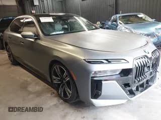 2023 BMW 7 Series 760i xDrive with VIN WBA33EJ09PCM90606, listed as a IAAI auction lot 41498342 with 36,838 mi miles and . Bid and sale history available at DreamBid. Image 1.