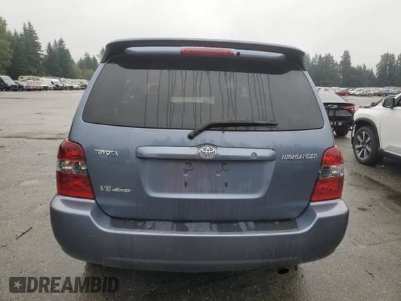 2006 Toyota Highlander w/3rd Row with VIN JTEEP21A860168428, listed as a Copart auction lot 83855485 with 115,520 mi miles and Salvage title. Bid and sale history available at DreamBid. Image 6.