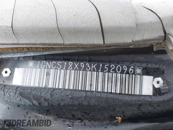 2003 Chevrolet Blazer Xtreme with VIN 1GNCS18X93K152096, listed as a IAAI auction lot 42488431 with 185,224 mi miles and . Bid and sale history available at DreamBid. Image 9.