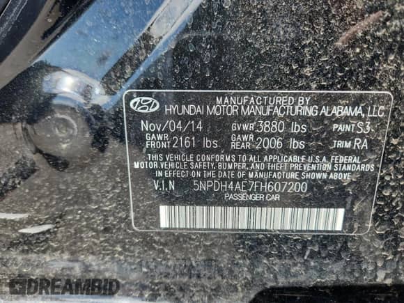 2015 Hyundai Elantra SE z VIN 5NPDH4AE7FH607200, wystawiony jako Copart lot #81475235 z przebiegiem 140 178 mil mil oraz Szkoda całkowita • Salvage title. Historia ofert i sprzedaży dostępna na DreamBid. Obrazek 12.