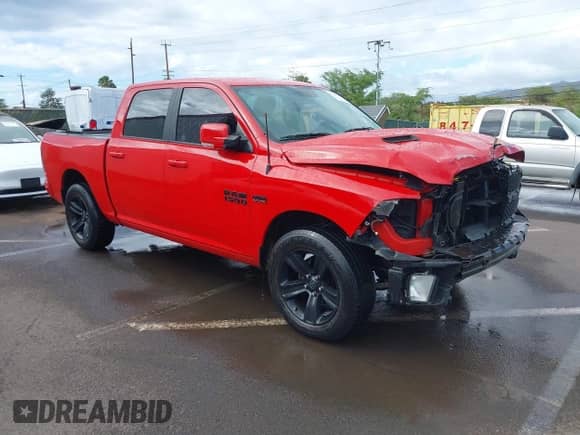 2017 Ram 1500 Sport z VIN 1C6RR7MT7HS653619, wystawiony jako IAAI lot #41484129 z przebiegiem 89 018 mil mil oraz . Historia ofert i sprzedaży dostępna na DreamBid. Obrazek 1.