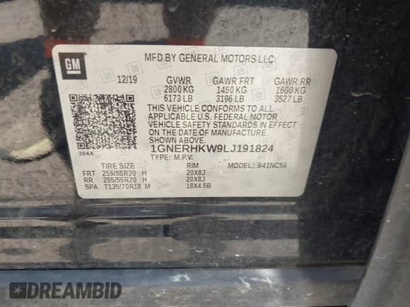 2020 Chevrolet Traverse LT с VIN 1GNERHKW9LJ191824, выставлен на аукционе IAAI как лот 42818394 с пробегом 63 340 миль миль и . История ставок и продаж доступна на DreamBid. Изображение 9.