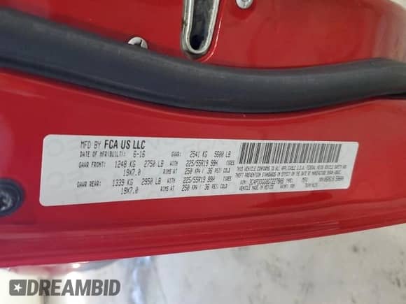 2016 Dodge Journey Crossroad with VIN 3C4PDDGG0GT227909, listed as a Copart auction lot 70786055 with 166,966 mi miles and Clean title. Bid and sale history available at DreamBid. Image 13.