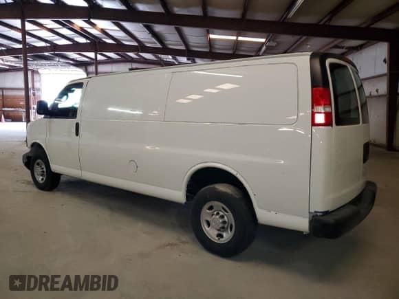 2024 Chevrolet Express Cargo with VIN 1GCWGBFP5R1248774, listed as a Copart auction lot 43345935 with 2,289 mi miles and Salvage title. Bid and sale history available at DreamBid. Image 2.