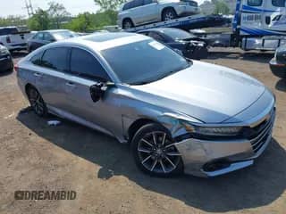 2021 Honda Accord EX-L with VIN 1HGCV1F50MA074446, listed as a IAAI auction lot 42837587 with 47,661 mi miles and . Bid and sale history available at DreamBid. Image 1.