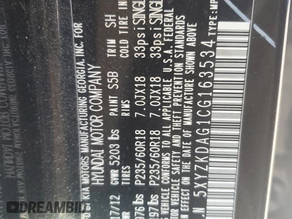 2012 Hyundai Santa Fe Limited с VIN 5XYZKDAG1CG163534, выставлен на аукционе Copart как лот 81422725 с пробегом 161 121 миль миль и Списание • Salvage title. История ставок и продаж доступна на DreamBid. Изображение 13.