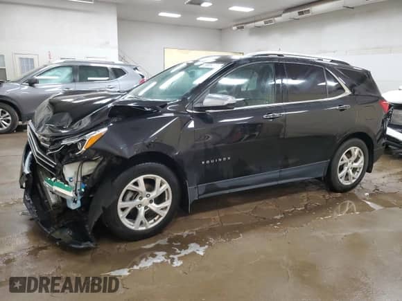2019 Chevrolet Equinox Premier with VIN 2GNAXNEVXK6159918, listed as a Copart auction lot 56854225 with 111,068 mi miles and Non repairable. Bid and sale history available at DreamBid. Image 1.