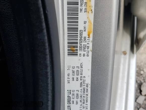 2011 Dodge Avenger Express с VIN 1B3BD4FB2BN608929, выставлен на аукционе Copart как лот 73629414 с пробегом 161 838 миль миль и Списание • Salvage title. История ставок и продаж доступна на DreamBid. Изображение 12.