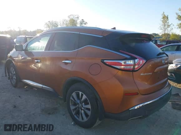 2015 Nissan Murano S with VIN 5N1AZ2MH7FN250803, listed as a IAAI auction lot 43367102 with 153,359 mi miles and . Bid and sale history available at DreamBid. Image 3.