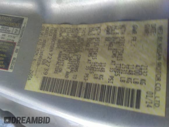 2014 Nissan Frontier S with VIN 1N6BD0CT0EN722739, listed as a IAAI auction lot 41585454 with 301,743 mi miles and . Bid and sale history available at DreamBid. Image 9.