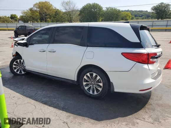 2022 Honda Odyssey EX-L z VIN 5FNRL6H71NB005218, wystawiony jako Copart lot #72063795 z przebiegiem Nie podano mil oraz Szkoda całkowita • Salvage title. Historia ofert i sprzedaży dostępna na DreamBid. Obrazek 2.