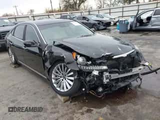 2014 Hyundai Equus Ultimate z VIN KMHGH4JH1EU083761, wystawiony jako IAAI lot #41356895 z przebiegiem 51 565 mil mil oraz . Historia ofert i sprzedaży dostępna na DreamBid. Obrazek 1.