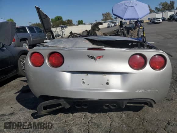 2007 Chevrolet Corvette with VIN 1G1YY36UX75106534, listed as a Copart auction lot 80253664 with Not provided miles and Salvage title. Bid and sale history available at DreamBid. Image 6.