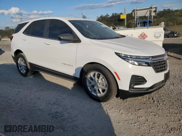 2024 Chevrolet Equinox LS z VIN 3GNAXSEGXRL202496, wystawiony jako Copart lot #71040845 z przebiegiem 23 057 mil mil oraz Szkoda całkowita • Salvage title. Historia ofert i sprzedaży dostępna na DreamBid. Obrazek 4.