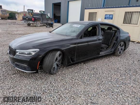 2017 BMW 7 Series 750i with VIN WBA7F0C35HGM21697, listed as a Copart auction lot 54713825 with Not provided miles and Salvage title. Bid and sale history available at DreamBid. Image 1.