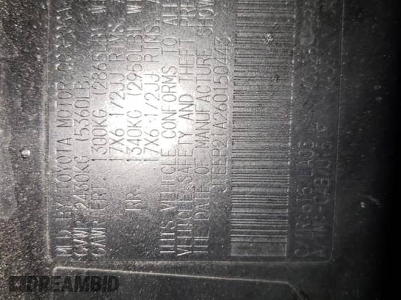 2006 Toyota Highlander w/3rd Row with VIN JTEEP21A260150443, listed as a Copart auction lot 67673905 with Not provided miles and Salvage title. Bid and sale history available at DreamBid. Image 13.