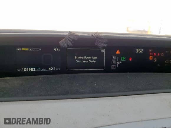 2017 Toyota Prius Two Eco z VIN JTDKARFU3H3531479, wystawiony jako Copart lot #80359325 z przebiegiem 105 983 mil mil oraz Szkoda całkowita • Salvage title. Historia ofert i sprzedaży dostępna na DreamBid. Obrazek 9.